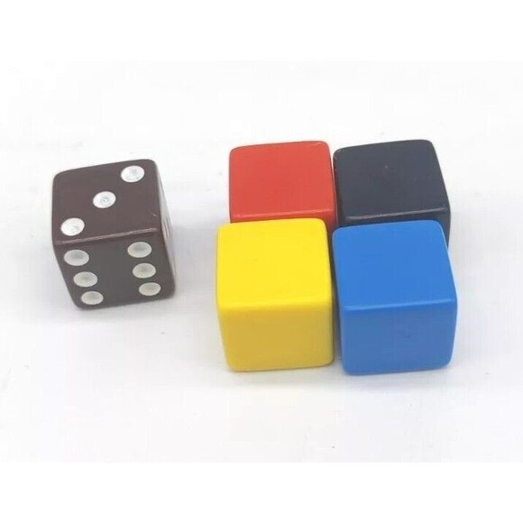 Vintage 1985 Pictionary 1st Edition Replacement Parts Game Pieces Dice 4 Markers - Picture 1 of 4